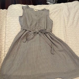 Grey and white pin striped dress